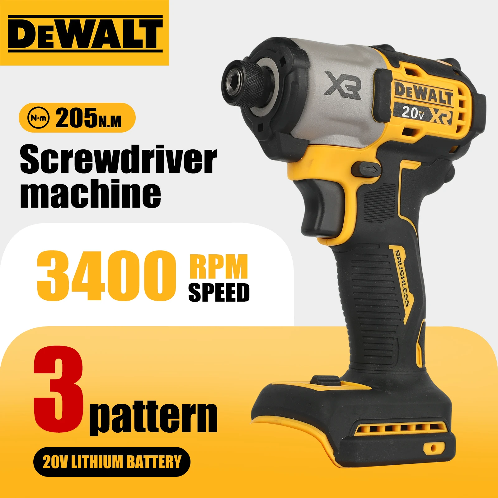 destornilladores-electricos-inalambricos-sin-escobillas-dewalt-205nm-de-alto-torque-dcf845-herramientas-electricas-de-impacto-de-20v-con-velocidad-ajustable