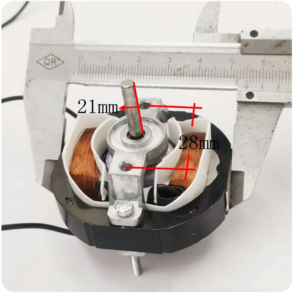 YJ58 CW Clockwise 2 Pole 4mm Shaft Diameter 2600RPM Shaded Pole Motor AC220V 12-14W Left and Right Ventilator Heater Fan