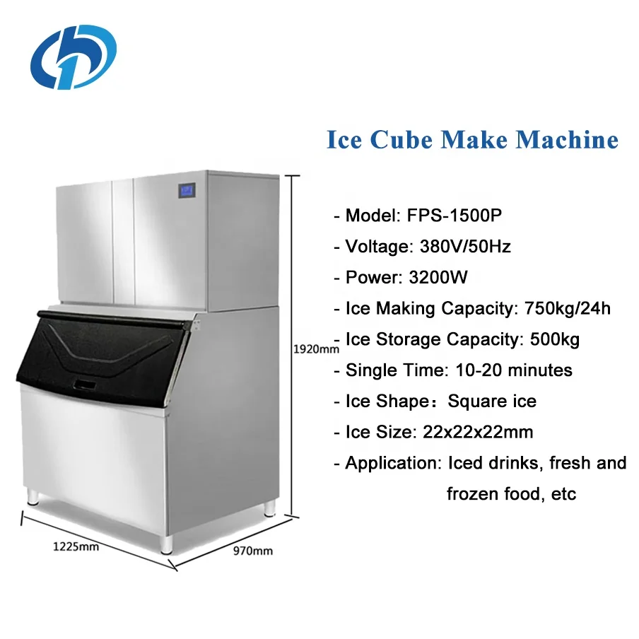 Big Block Ice Cube Maker 750kg Commercial Industrial Ice Making Machine Ice Maker Machine For Business Prices