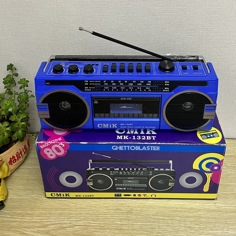 

Retro Old Style Cassette Radio Portable Recorder Wireless Bluetooth Speakers Outdoor Multi-band Radio AM/FM/USB MP3 Music Player
