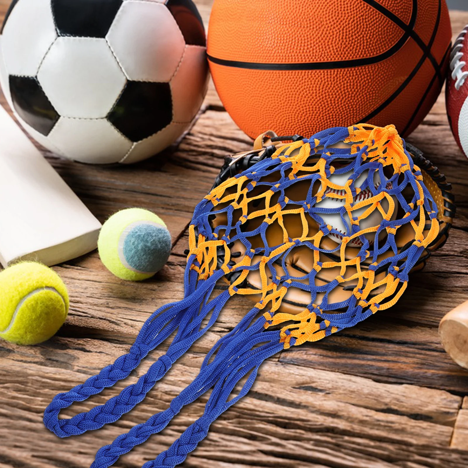 

2 Pcs Portable Net Bag Volleyball Nylon Football Basketball Bags for Team Balls