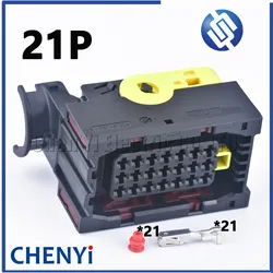 21 Pimli ECU konnektörleri 1- 1534127 -1 Siyah Dişi Kablo Soketi Fişi 1- 1355219 -2 Terminalli ve su geçirmez conta ile