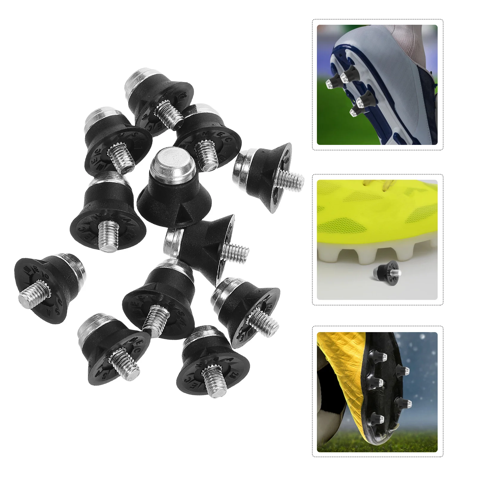 

12pcs Football Shoe Studs Replacement Metal Anti-Slip For Soccer Rugby Boots Wear-Resistant Studs Men Outdoor Sports Cycling