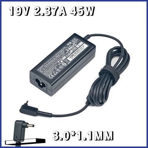 Imagen 1 del producto Adaptador de corriente PA-1450-26, cargador de CA para portátil Acer AK.045AP.061 ADP-45HE B A13-045N2A KP.0450H.001, 45W, 19V, 2.37A, cable de 3,0mm
