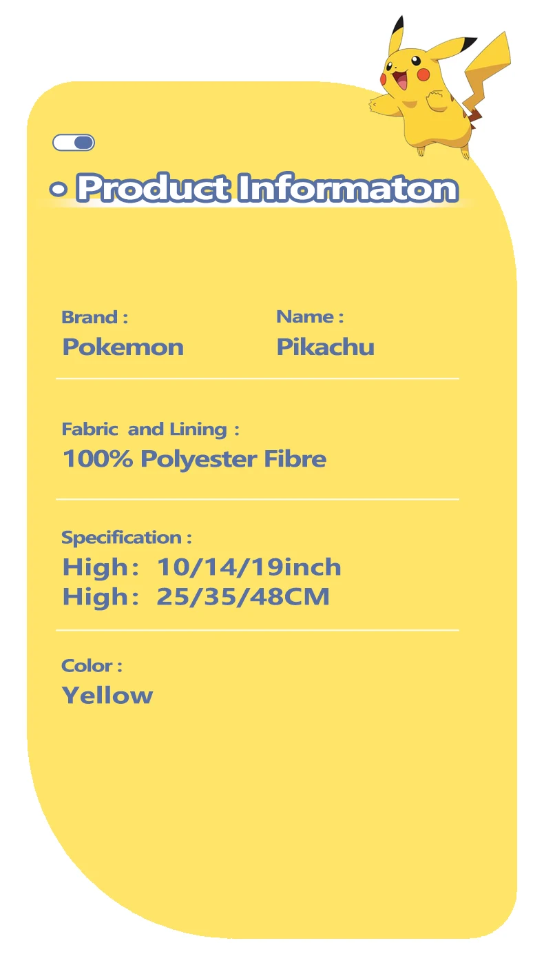 Pokemon Kawaii Pikachu Niedliche Stofftiere Hochwertiges Anime-Wurfkissen Geburtstag Weihnachtsgeschenk für Kinder Freunde Jungen Mädchen – Detail 2
