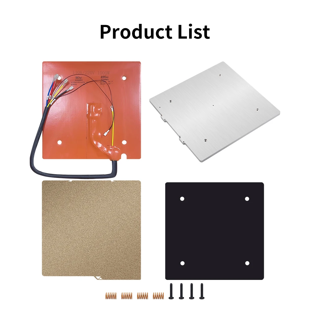 8mm Aluminum Alloy CNC Bed for Anycubic Kobra S1/S1C Kit Build Plate/silicone Heating Bed/magnetic for Anycubic Kobra S1/S1C