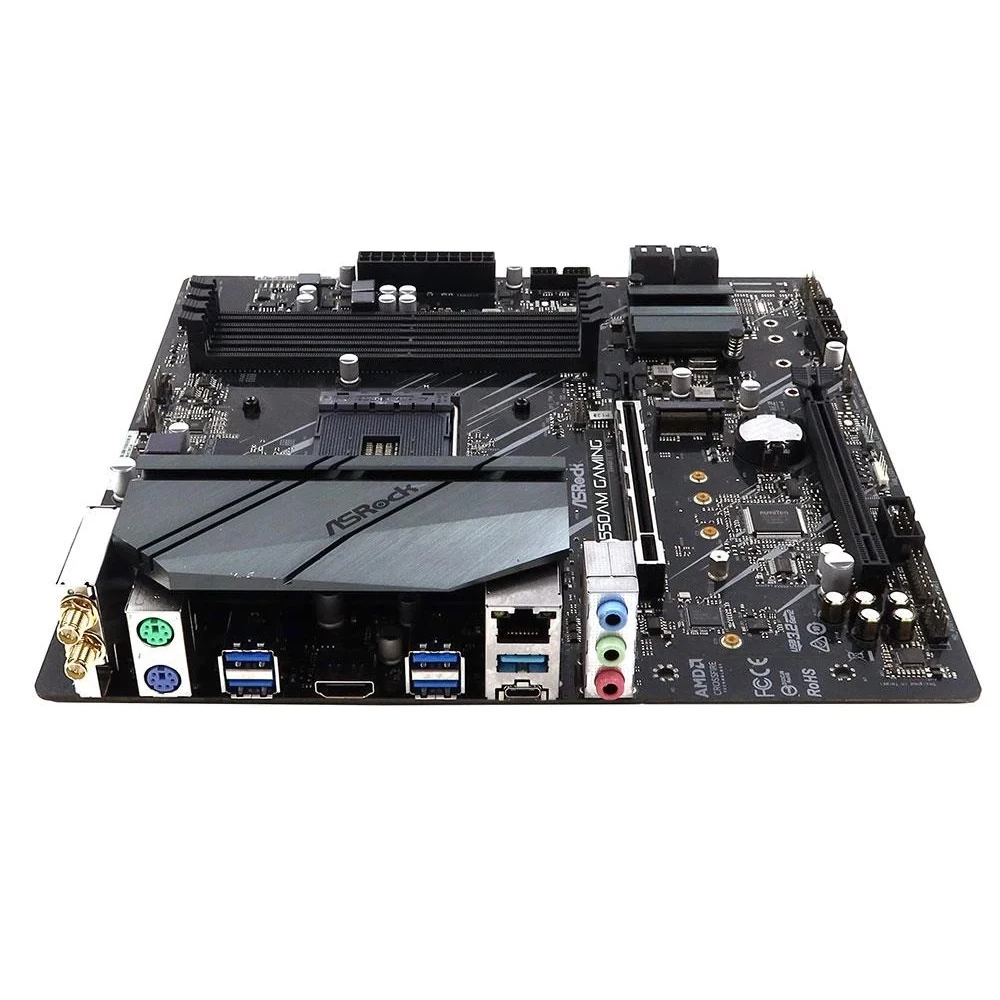 ASROCK B550AM GAMING Support AMD B550 AM4 Ryzen 5 5600X 5600G 7 5800X3D 9 5900X CPU DDR4 4733+(OC) SATA3 Hyper M.2 ATX view 6