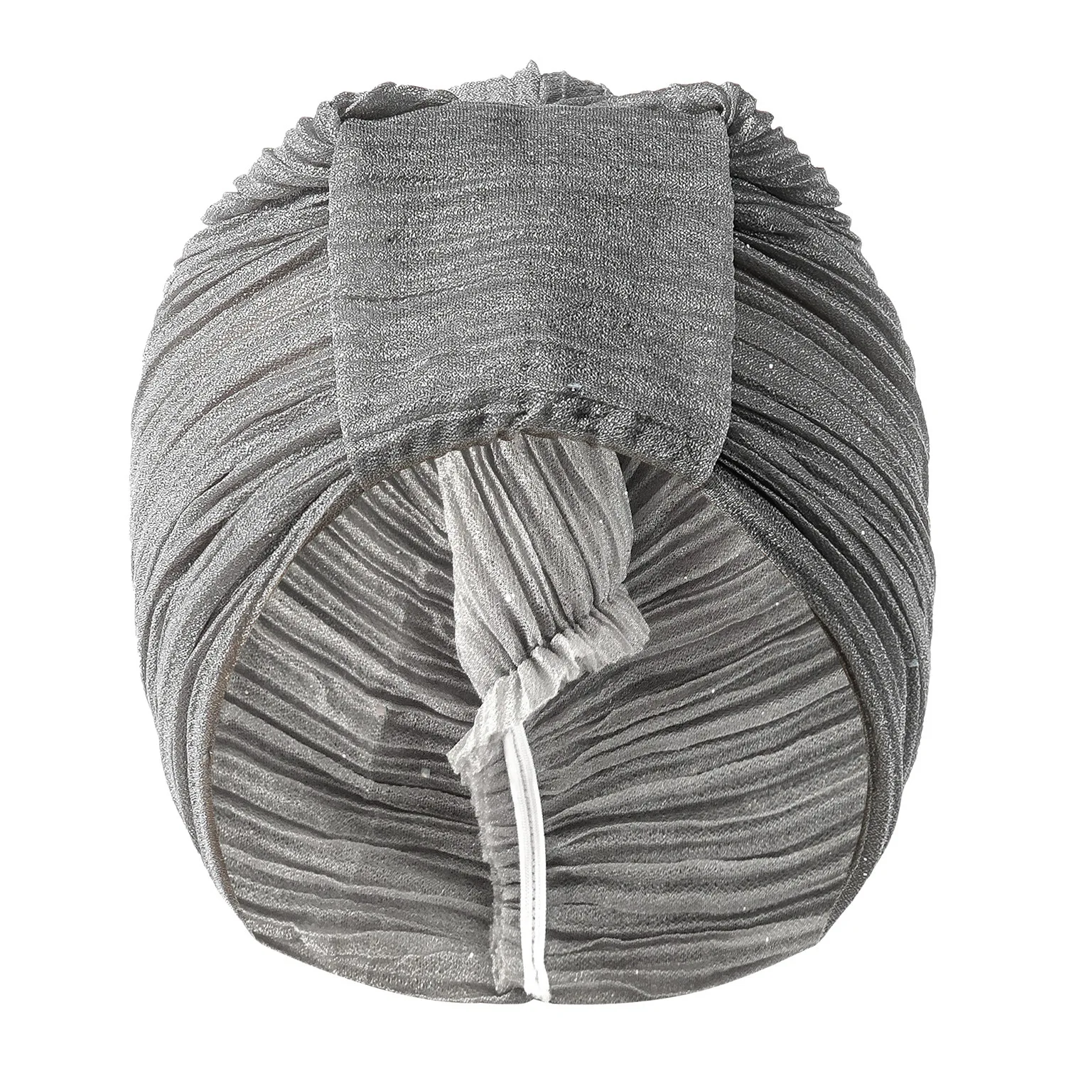 

Breathable Glitter Turban Cap Hijabs Women Elastic Head Wraps Pleated Beanie Muslim Female Ready to Wear Hijab Cap Headband Arab