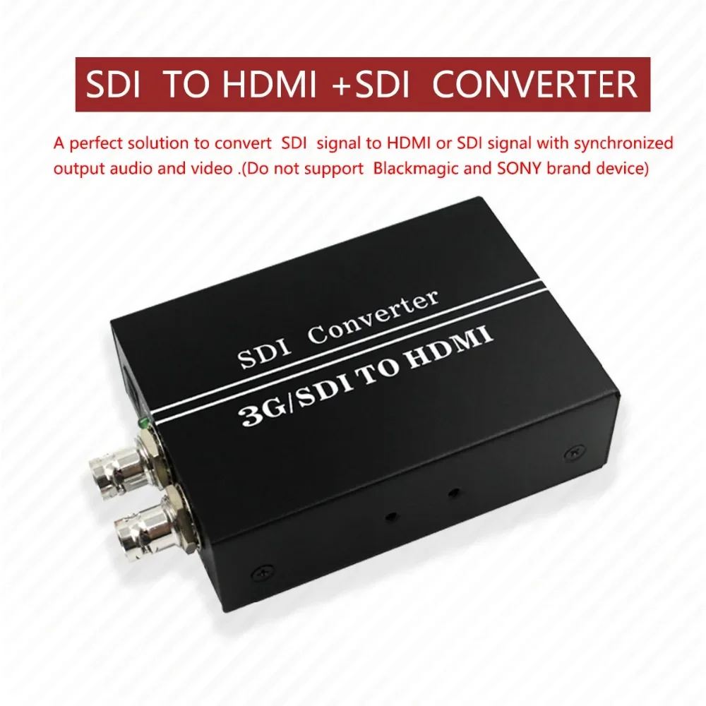 

3G/SDI to HDMI information converter, 3G/HD/SD-SDI to HDMI, within 100 meters of receiving distance, supports up to 1080P 60Hz