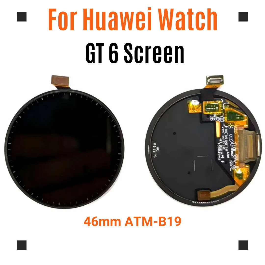 For Huawei Watch GT 6 41mm KSU-B19,46mm ATM-B19  LCD Screen Display Touch Digitizer Replacement AMOLED Full Assembly - view 5