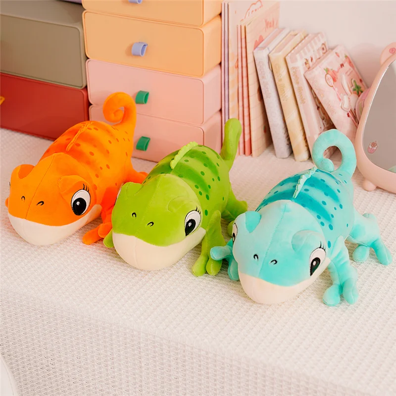 Cute Reptile Lizard Chameleon Iguana Gecko Plush Toys Stuffed Animals Doll Baby Kids Girls And Boys Birthday Gifts Room Decor