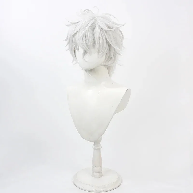 

NewAnime VTuber NIJISANJI Murakumo Kagetsu Cosplay Wig White Heat Resistant Synthetic Hair Halloween Party Role Play + Wig Cap20