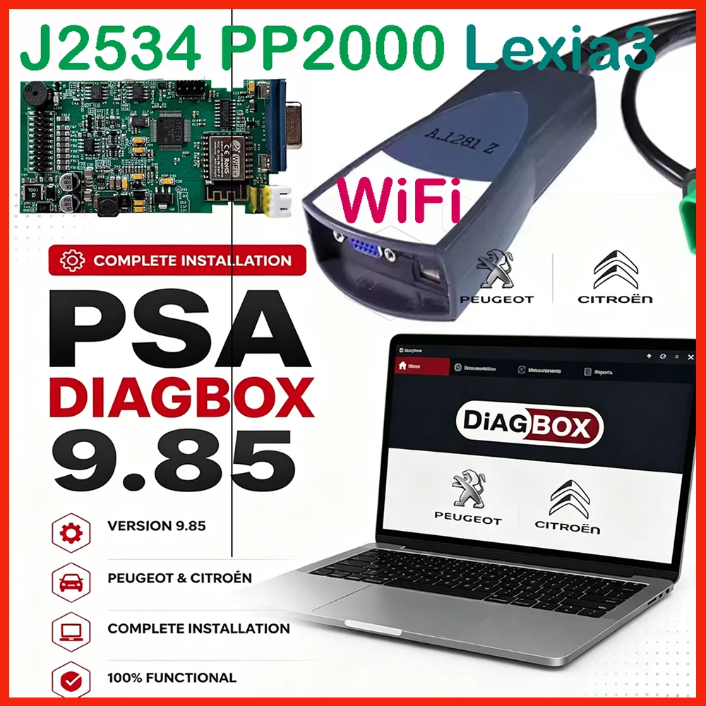 

2026 Newest WIfi USB Version V9.20 V9.85 Diagnostic Tools Lexia3 PP2000 OBD2 Diagbox ForCitroen Peugeot Lexia 3 Auto Scanner