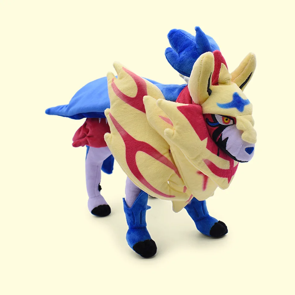 Pokemon Peluche Spada e Scudo Peluche Zacian Zamazenta Dauntless Shield Intrepid Spada Farcito Bambola Fantastico Regalo di Natale per Bambini