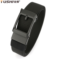 TUSHI New Tactical Belt Automatic Buckle Quick Release Military Elastic Belt Casual Tooling Training Belt Men's Trousers Belt