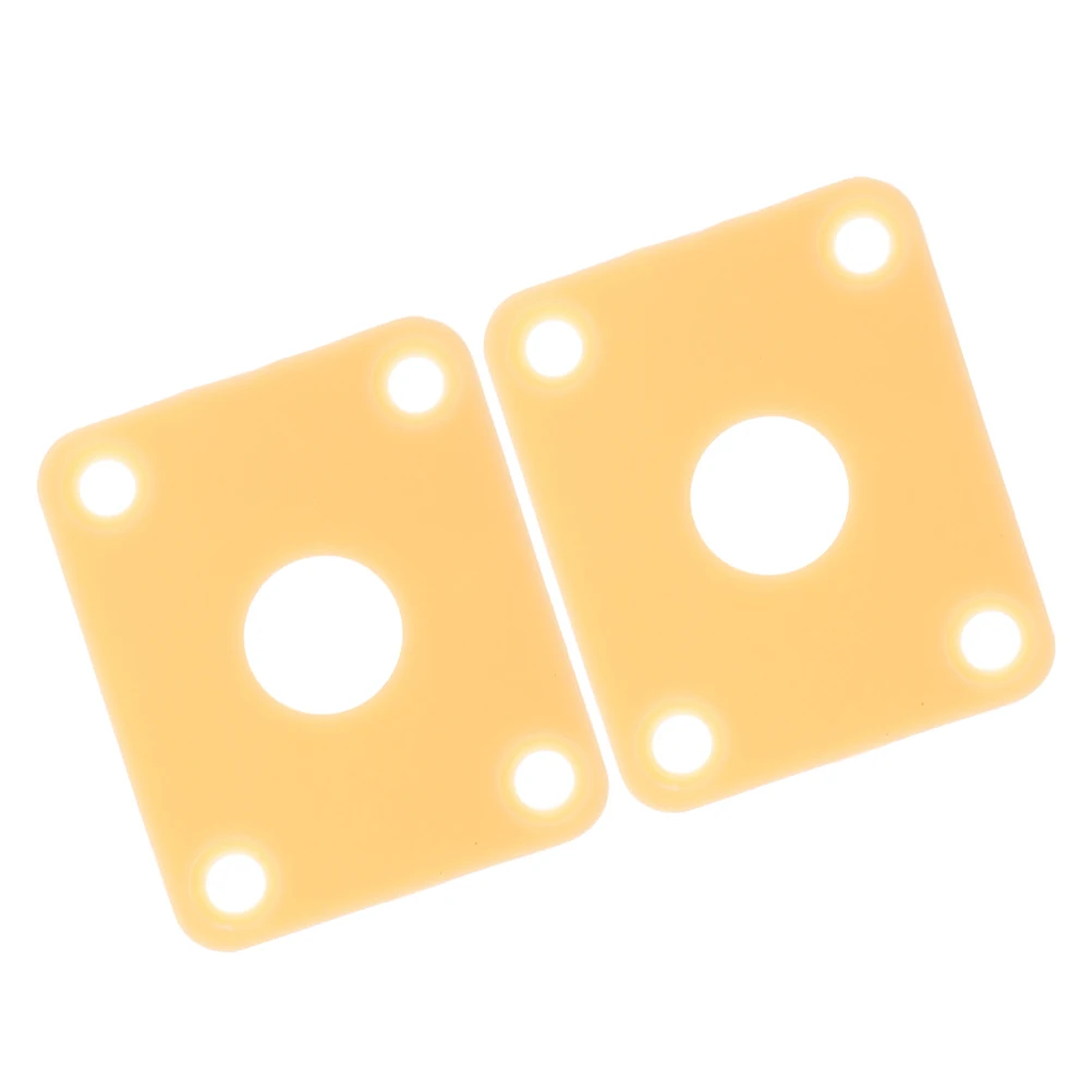 

2Pcs Plastic Rectangular Jack Plate Covers Durable Waterproof Adjustable Spacer Electric Guitar Input Socket Replacement