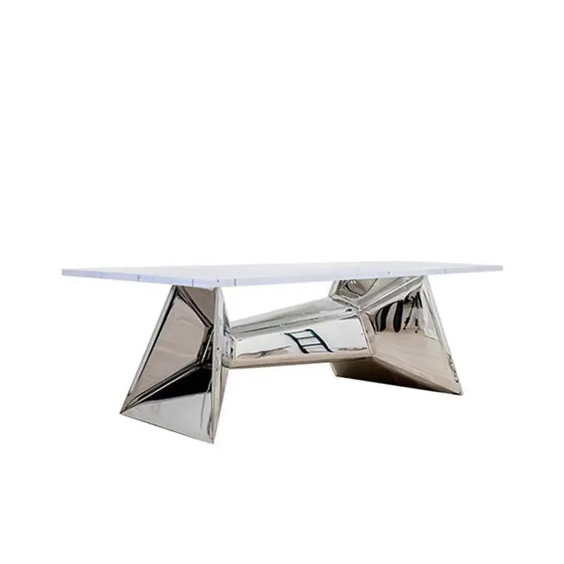 Creative balloon table minimalist fashion designer inflatable metal stainless steel special-shaped dining table