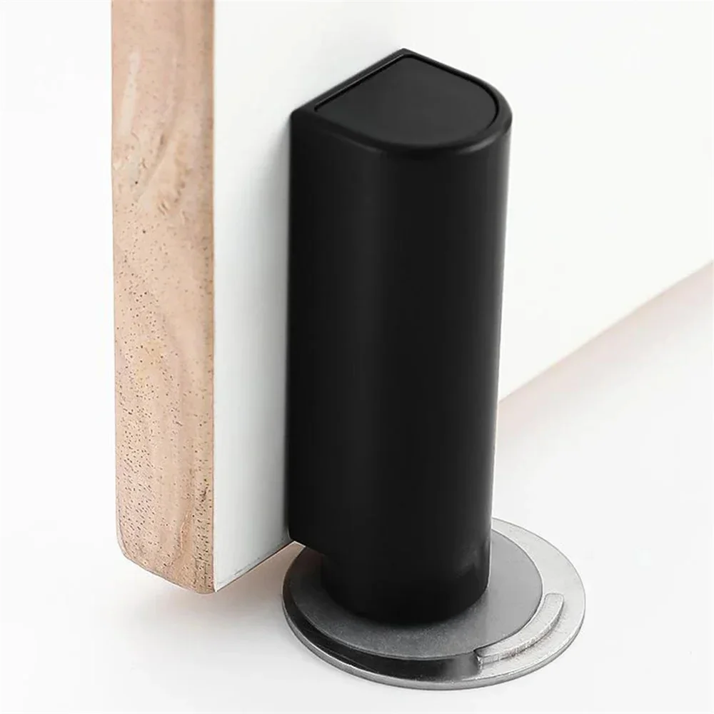 Magnetischer Türstopper aus Edelstahl, robust, Türstopper, schwarz, nagelfrei, Türsaugung, Türhalter, Türbeschläge