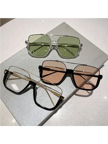 Sunglasses Retro Large Frame Net Red Glasses Ins Women's Sunglasses  Glasses Korean Sunglasses