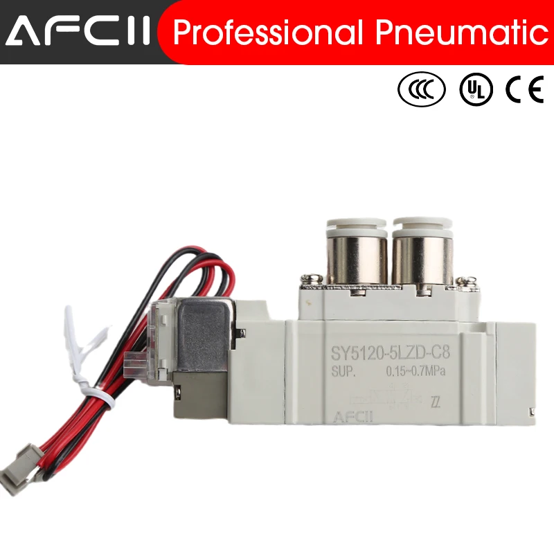 SY3120 SY5120 SY7120 4LZD 5LZD 6LZD High Quality SMC Type Pneumatic Control Solenoid Valve 5 port 2 Solenoid Valve SY5120 Valve
