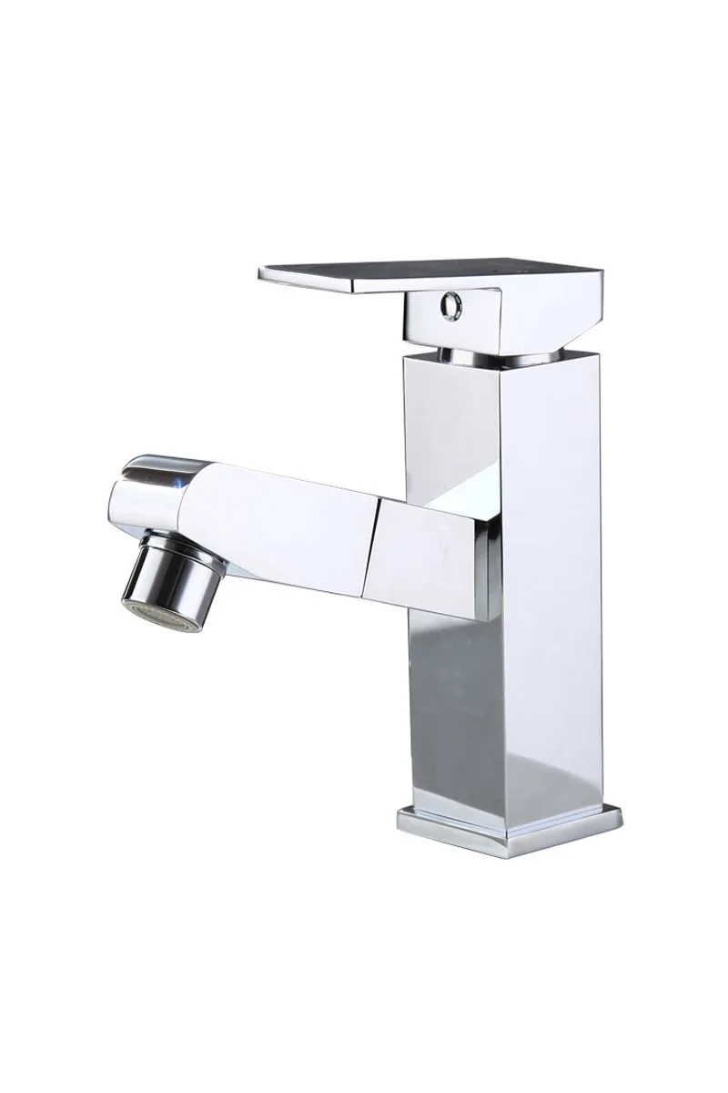 

Pull, basin, faucet, black and white, washbasin, all copper, hot and cold water square
