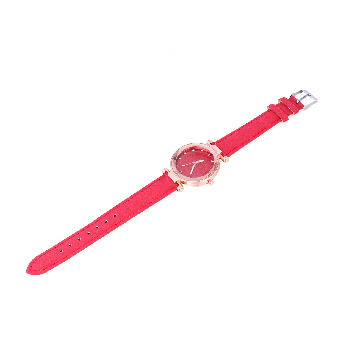 

2pcs Women Quartz Watch Glittering Wristwatch For Female Birthday Gift Fashion Accessory Red Blue