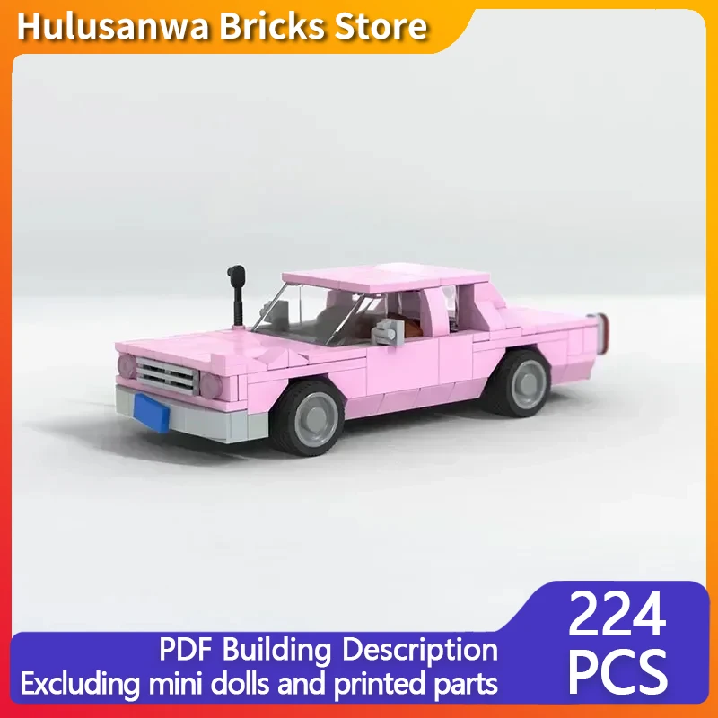 City Car Model MOC Building Bricks Old Classic Family Tour Car Modular Technology Gifts Holiday Assemble Children Toys Suit