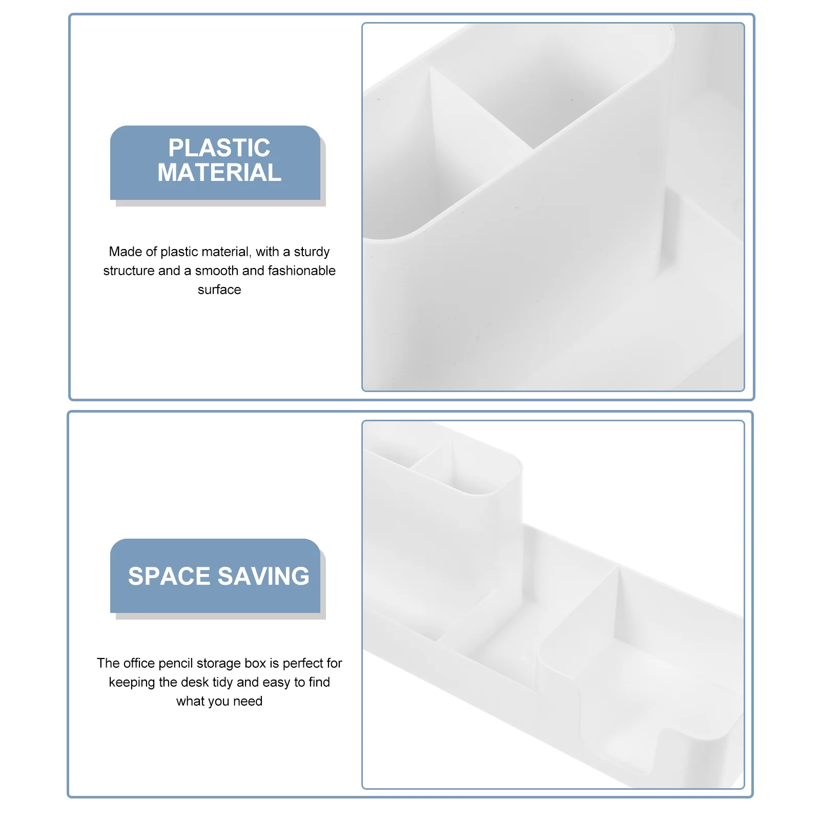 

Desktop Organizer Plastic Pencil Holder Large Capacity Desk Stationery Storage Box Office Supplies Pen Holder Organizer