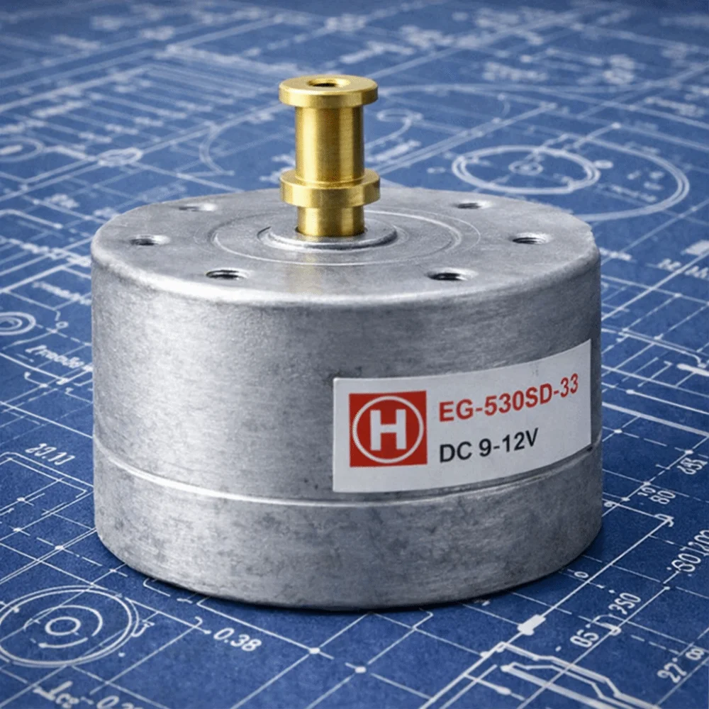 Low Noise EG-530SD H/L Fine Speed Trim 25mm Mount Turntable Motor Replacement 33/45/78 RPM Support 9-12V DC Vinyl Player Motor