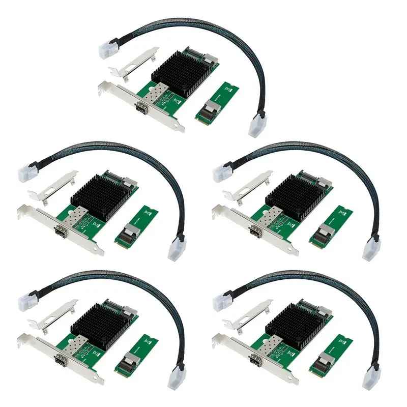 

Сетевая карта Exquisite-5X M.2 10G для серверов, M.2 M X520-DA1 10G SFP+ с оптоволоконным подключением, промышленная сетевая карта для компьютеров и серверов JL82599EN