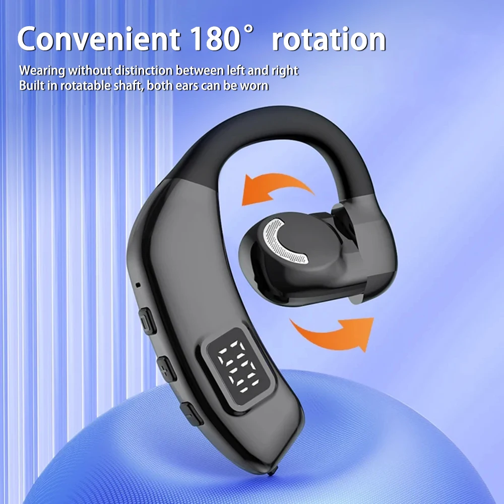 Auriculares inalámbricos Bluetooth con micrófono manos libres, cascos de conducción ósea, auriculares con reducción de ruido para iPhone Xiaomi