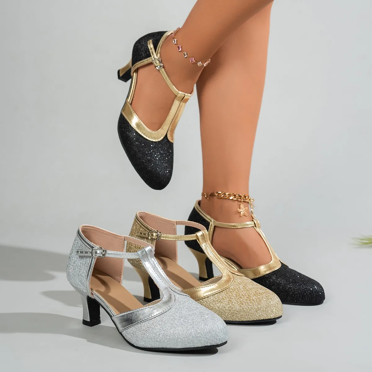 Soft-soled Non-slip Dance Shoes, High Heels, Adult Women's Dance Shoes, Spring and Summer Latin Standard Women's Shoes