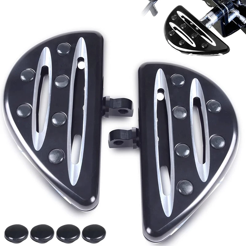 

1 Pair Motorcycle Foot Pegs Cut Front & Rear Foot Pegs Foot Rests For Dyna Sportster FLFB FLSTF Iron 883 Softail Street Glide