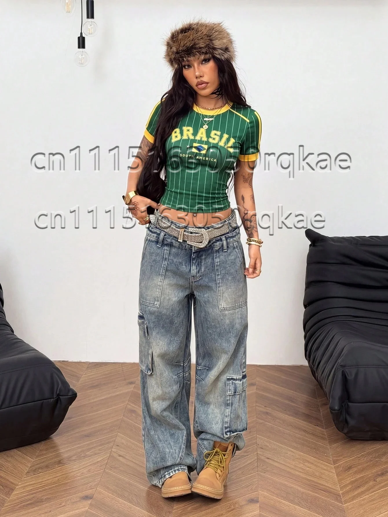 Brazil National Flag Print Women's T-Shirts Fashion Brasil Fan Jersey Tops Casual O-neck Short Sleeve Tee Summer Female Clothing