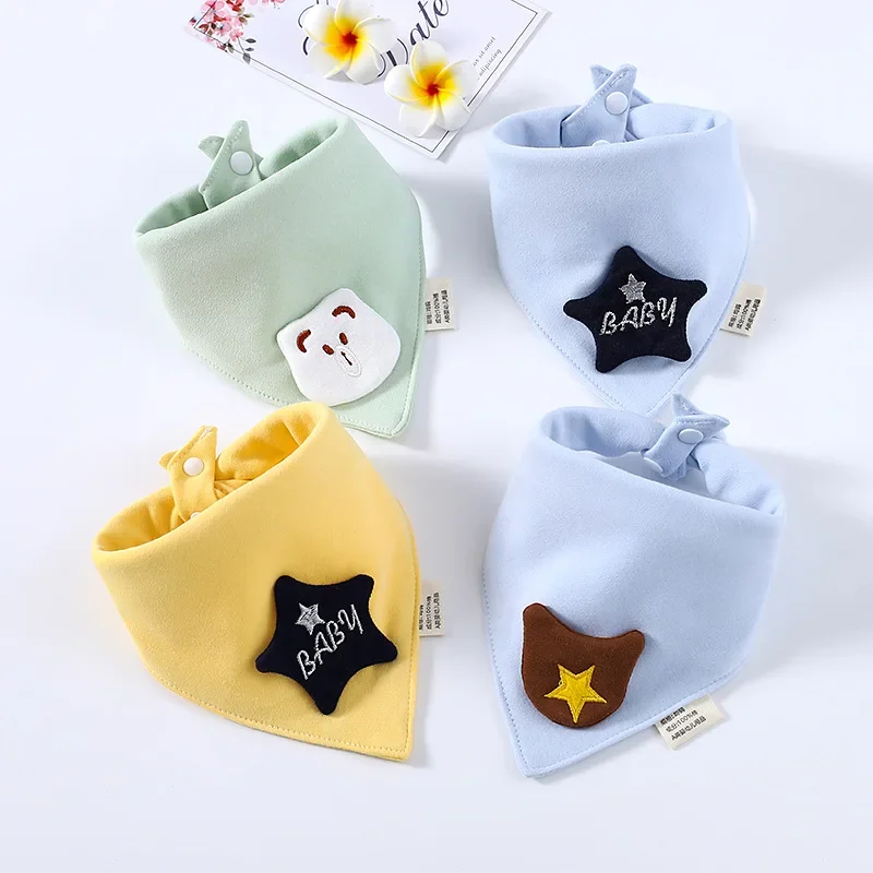 4/5Pcs Set Triangle Double Cotton Bandana Bibs Baby Care Babies Utensils Boys Girls Feeding Infant Burp Cloth Baby Saliva Towel