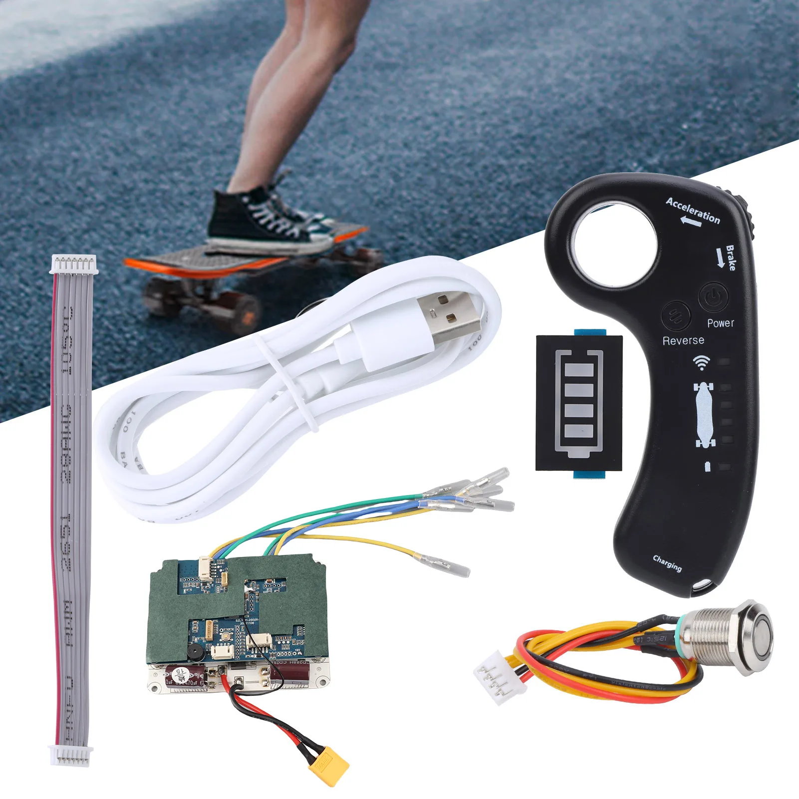 

Motor Control Panel ESC Electric Remote Control Scooter Controller Sinusoid Dual Drive Hub Motor Control Panel ESC Scooter Acces