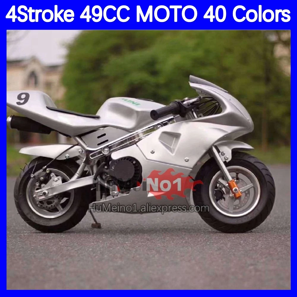 4 Stroke 49CC/50CC Mini Small Motorcycle Sports Gasoline ATV OFF-Road Vehicle Apollo Mountain Bike Kart Adult Racing Motorbike