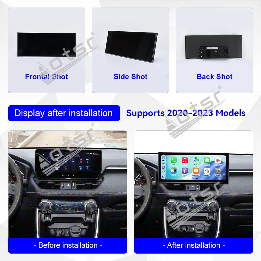 15.8’’ Android 15 Carplay For Toyota RAV4 2020-2023 GPS Navigation Car Radio HD Touch Screen Multimedia Auto Stereo