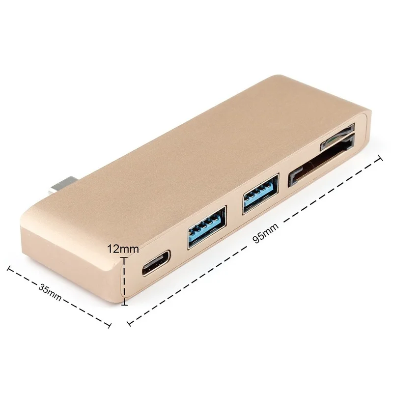 USB C Hub To TF SD Reader Slot Hub 3.0 PD Thunderbolt 3 USB C Hub Adapter for MacBook New Pro Air 12 13 15 16 2020 2019 A2141