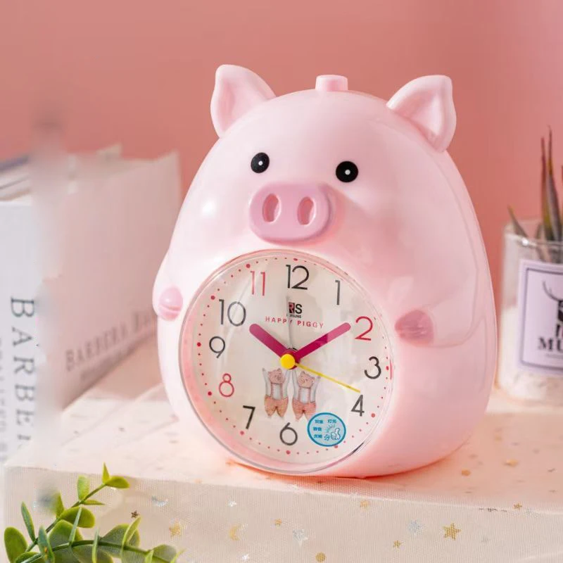 นาฬิกาปลุกตั้งโต๊ะแบบเสียงสำหรับเด็กผู้หญิง นาฬิกาปลุกนักเรียน ไฟกลางคืน ปิดเสียง นาฬิกาปลุกตั้งโต๊ะรูปแพนด้าน่ารัก รุ่น ZI06