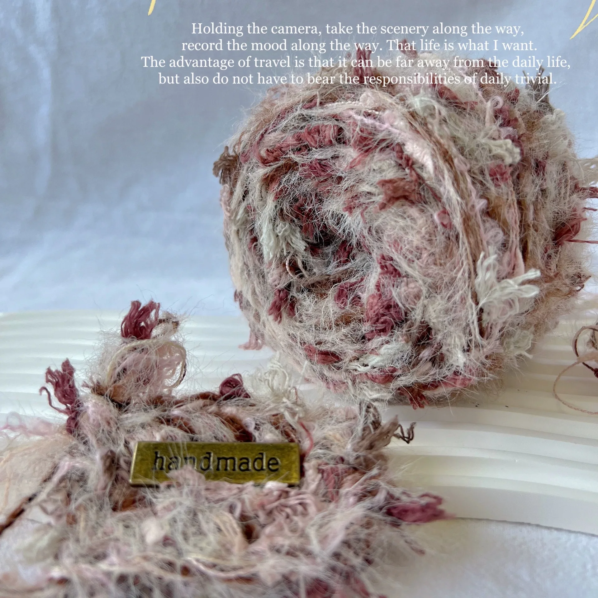 80g Sea Salt Milk Lid Yarn Hand Mixed Yarn, Needle Crochet, Knitting Thread, Feather, Shawl Hat, flip brim