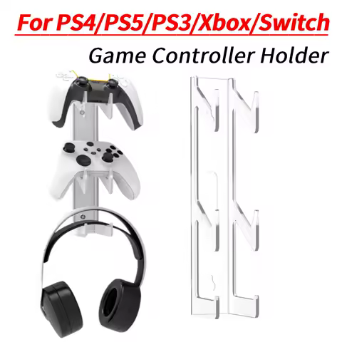 Transparent Game Controller Bracket Mount Universal Wall Mounted Game Controller Bracket Space Saving for PS4/PS3/Xbox/Switch