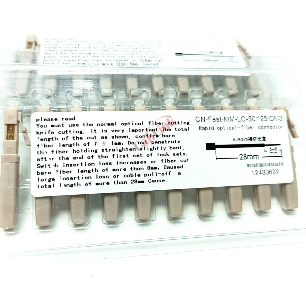 fiber optic fast connector Multimode LC MM 50/125Um Optic Quick Connectors Adapter For FTTH 0.9/2.0/3.0Mm Fiber Cable