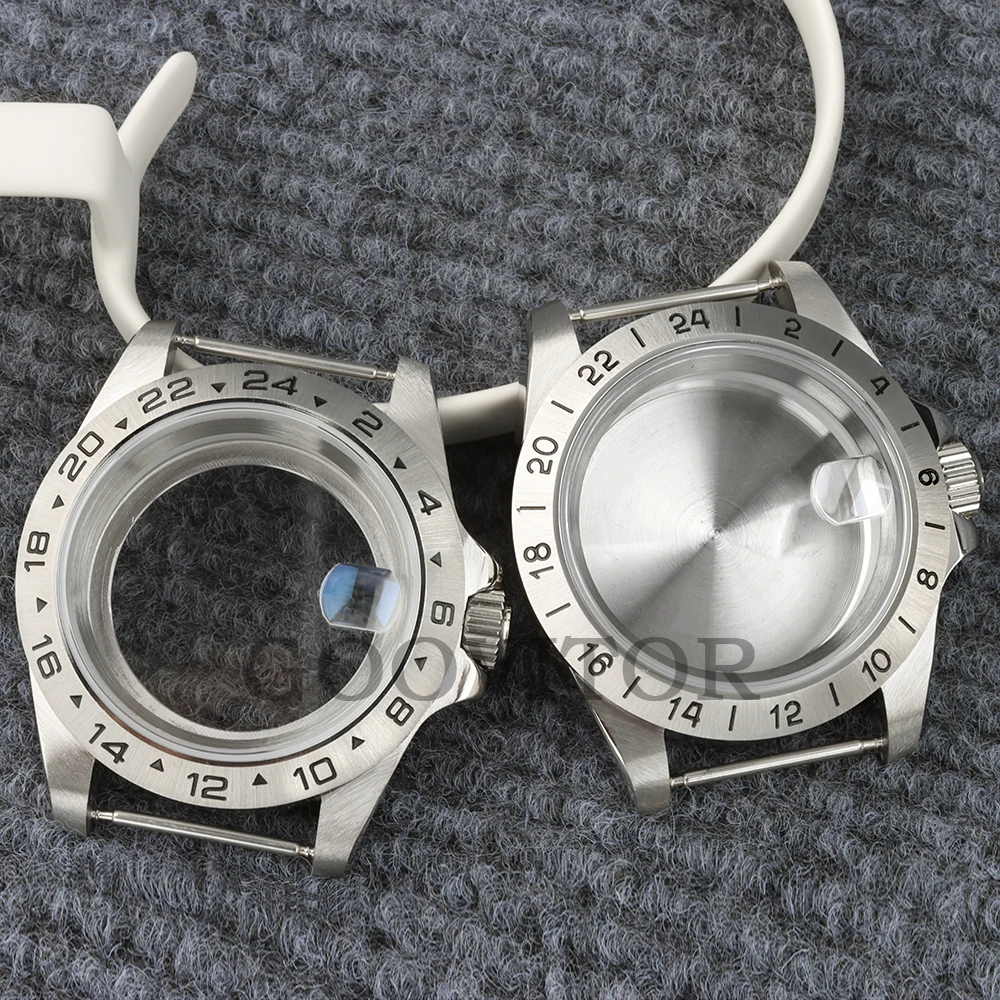 39mm Sapphire glass Case NH35 Stainless Steel Fit EXP Watch Case for NH34 NH35 NH36 NH38 Movement 28.5mm Dial Explore 2 Case