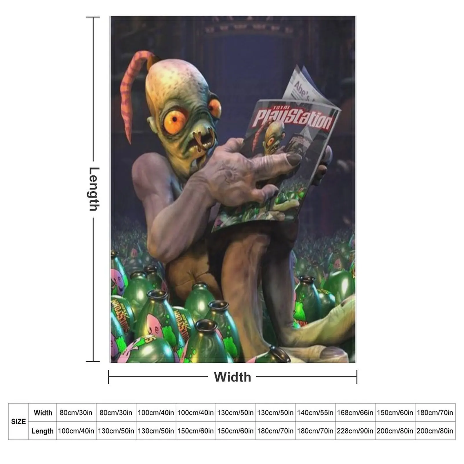 Oddworld Throw Blanket Quilt valentine gift ideas for babies Blankets