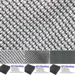 New 30~90% Shading Black Round Silk HDPE Mesh Fabric Agriculture Mono Sun Shade Net Garden Plants Cover Netting