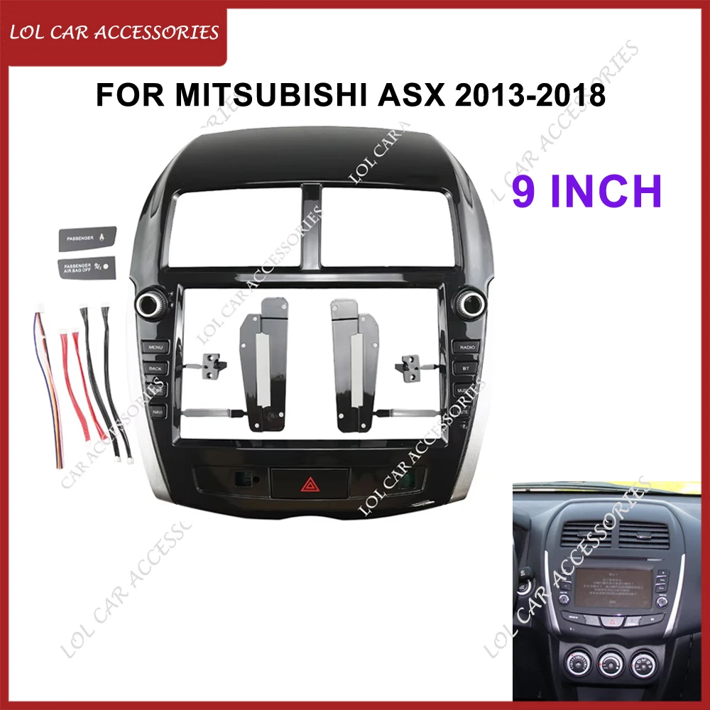 

9 Inch For Mitsubishi ASX 2013-2018 Car Radio DVD GPS MP5 Stereo Android Player 2 Din Head Unit Panel Fascias Dashboard Frame