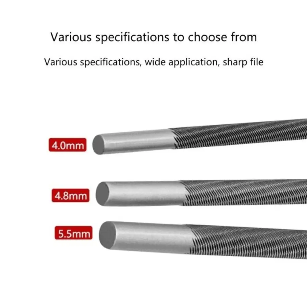 1Pcs New High Carbon Steel Chain Files 4.0/4.8/5.5mm Plastic Handle Saw Sharpener Round Sharpening Tool For Woodwork