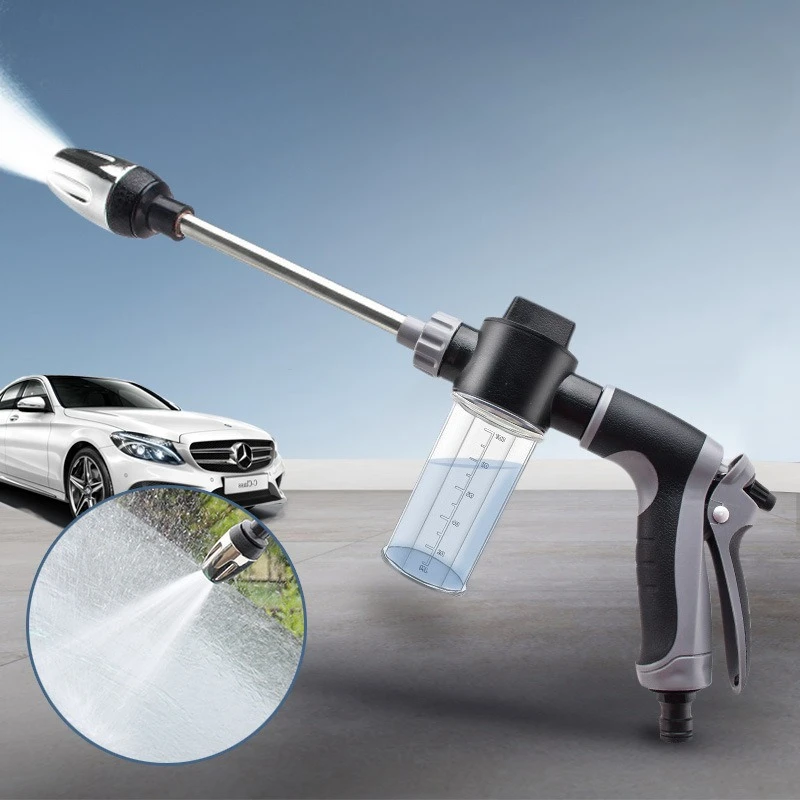 Adjustable High Pressure Foam Car Wash Gun Multi-mode Hose Nozzle For Garden RV Exterior Patio Surface Cleaning Tool