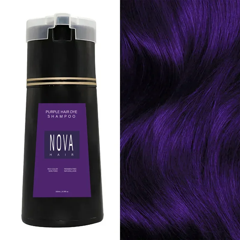 Nova Haarverven 3-in-1 Haarverzorging Shampoo Natuurlijk Snel Wit Haar Geverfd Zwart Haarverf Blijvend Gemak Mannen Vrouwen Haarverzorging